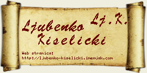 Ljubenko Kiselički vizit kartica
